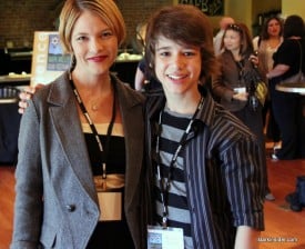 Actors Nicki Aycox and Uriah Shelton, attend launch celebration and screening of their film, Lifted.