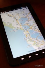 Thumbs Up: Google Maps on Galaxy Tab.