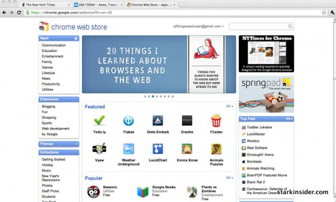 Chrome Web Store, Software