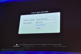 Chrome OS setup: Only 4 steps. Photo: Engadget.