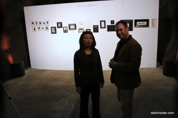Loni Kao on a tour of the exhibit with Jefferson Hayman