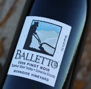 Balletto Vineyards 2008 Pinot Noir, Russian River Valley, Sonoma County