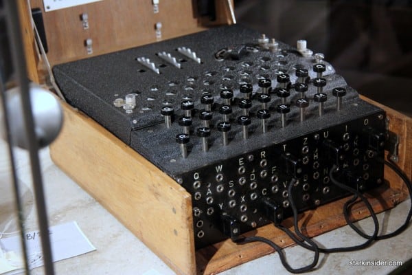 Break the code! An Enigma machine, an electro-mechanical rotor machines used for the encryption and decryption of secret messages. Used most notably by Nazi Germany during World War II.