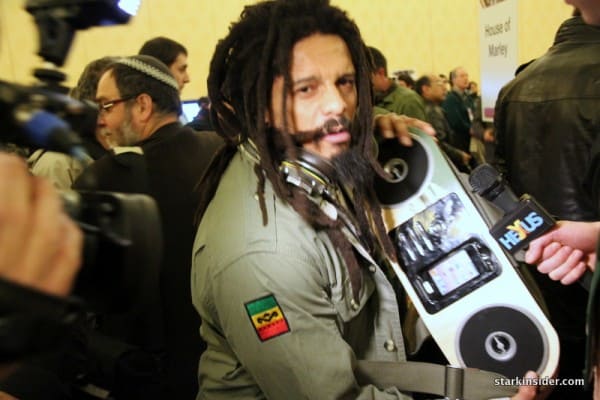 Former Ottawa Rough Rider Rohan Marley... what is he promoting?