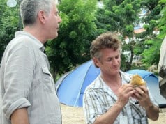 Anthony Bourdain and Sean Penn in Haiti