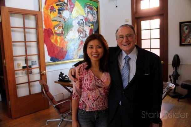 In Jan Shrem's office at Clos Pegase.