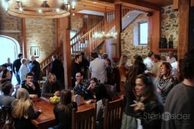 When the rain came, we crowded into the refurbished Ehlers tasting room.