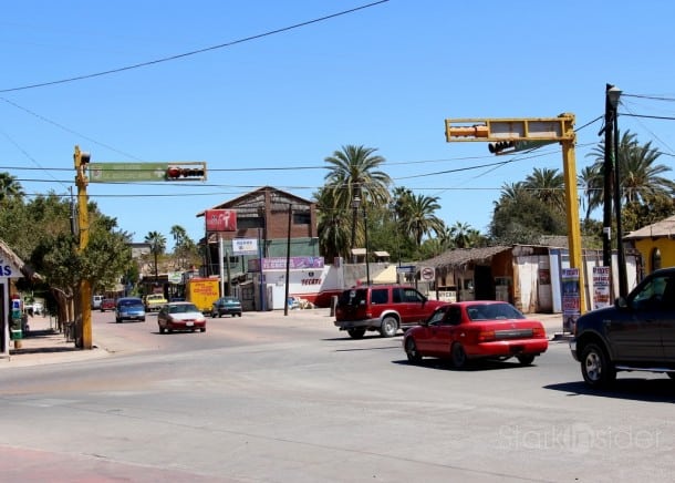 Downtown Loreto has one traffic light. This is it. And, yes, it's always Red for me... not that I'm in any kind of rush.