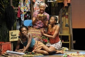 Zainab Jah, Carla Duren and Pascale Armand star in Ruined, a powerful new play by Lynn Nottage that won the Pulitzer Prize for Drama. 