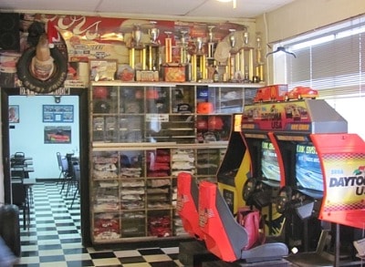 Nascar memorabilia at Dawsonville Pool RAoom