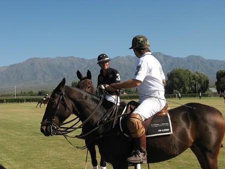 Polo players at Cheval des Andes