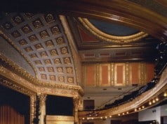 The interior of the Geary Theater in 1996, after renovations are complete. The $28.5 million capital campaign is the largest undertaken by an American regional theater.