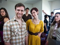 The cast of Disassembly. Steve Yockey's world premiere at Impact Theatre opens in May. The theater is turning to Kickstarter to help raise funds for the production.