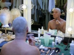 Actor Steven Epp gets ready for a show at the Tony Award-winning Berkeley Repertory Theatre. Photographer: Cheshire Isaacs