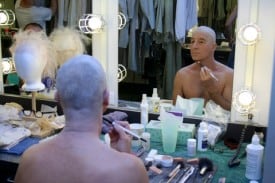 Actor Steven Epp gets ready for a show at the Tony Award-winning Berkeley Repertory Theatre. Photographer: Cheshire Isaacs.