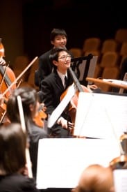 Cellist Nathan Chan of the San Francisco Youth Orchestra