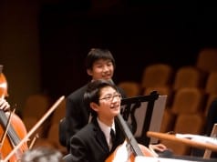 Cellist Nathan Chan of the San Francisco Youth Orchestra