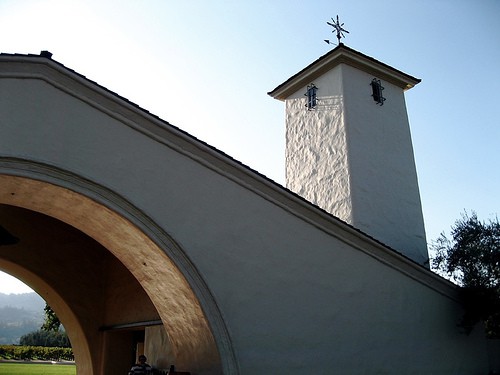 The iconic tower at Robert Mondavi Winery in Napa.