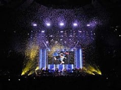 Michael Buble performs on his Crazy Love concert tour.