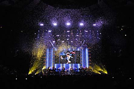Michael Buble performs on his Crazy Love concert tour.