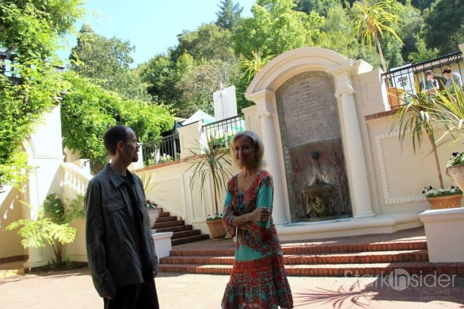 Touring the grounds.