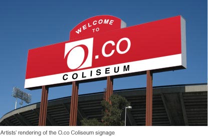 Artist's Rendering of Overstock O.co Coliseum sign