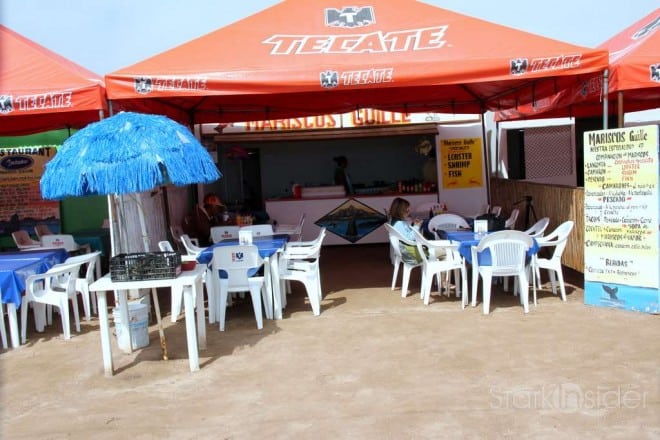 I couldn't tell one taco stand from the next. I chose one with no offensive pink accents.