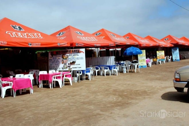 Taco row at Isla Santa Margarita