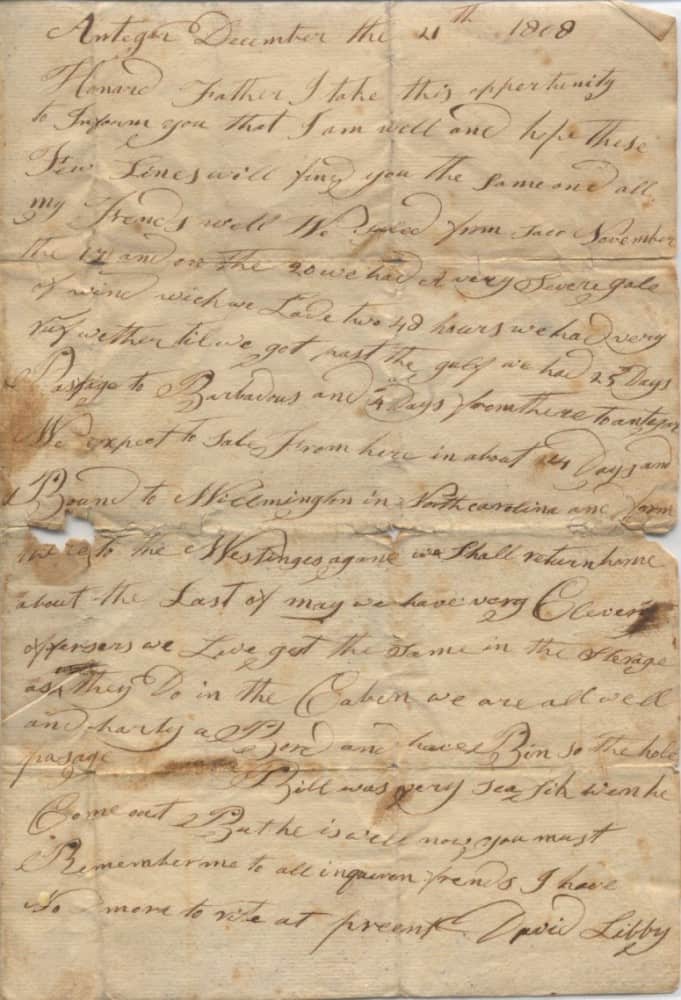 19th century letter