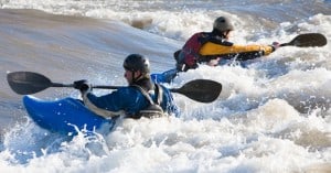 Kayaking Brennan's wave