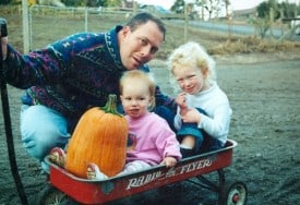 Winemaker James MacPhail wil his two daughters.