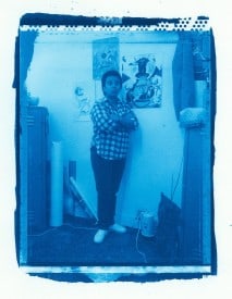 Artist Studio Self-Portrait Collaboration, Cyanotype print series. Art in Corrections, 1987