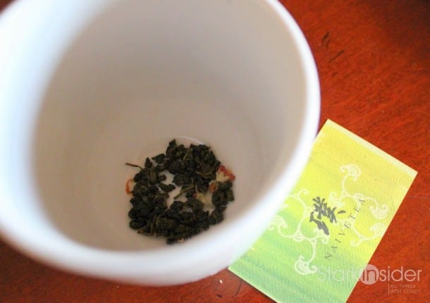 Naivetea's Passionfruit Oolong Tea. I was surprised by the intensity of the passionfruit scent. The fragrance was bright and lively when I opened the package and sustained through brewing and enjoyment. Although I still prefer the traditional teas offered in this line, for those that like fruit infusion in your teas, this is a must try.