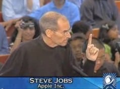 Steve Jobs presents plans for new HQ in Cupertino.