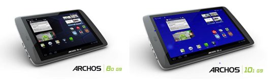 Archos G9 tablet range
