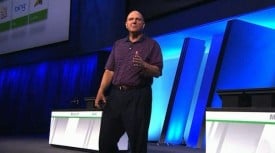 Steve Ballmer giving keynote at BUILD 2011 in Anaheim, California.