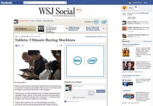 WSJ app on Facebook