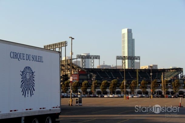 The Cirque is in town! Look for the blue and yellow tents, right next to AT&T Park.