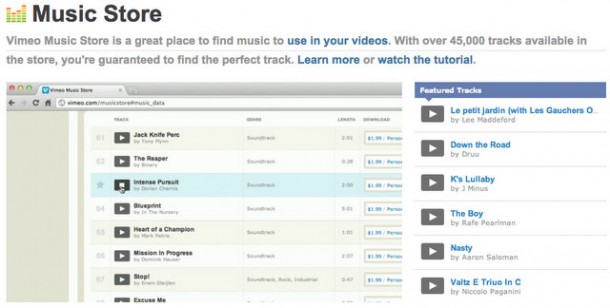 Vimeo Music Store