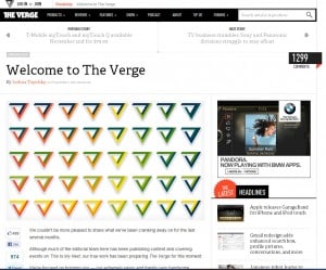 Verge welcome by Joshua Topolsky