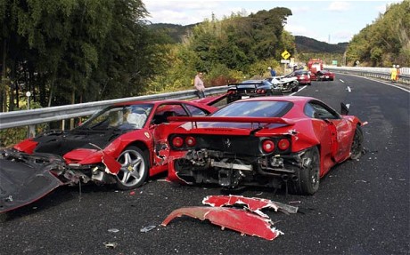 Ferrari crash in Japan