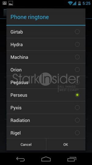 Ringtones on Samsung Galaxy Nexus - Good!