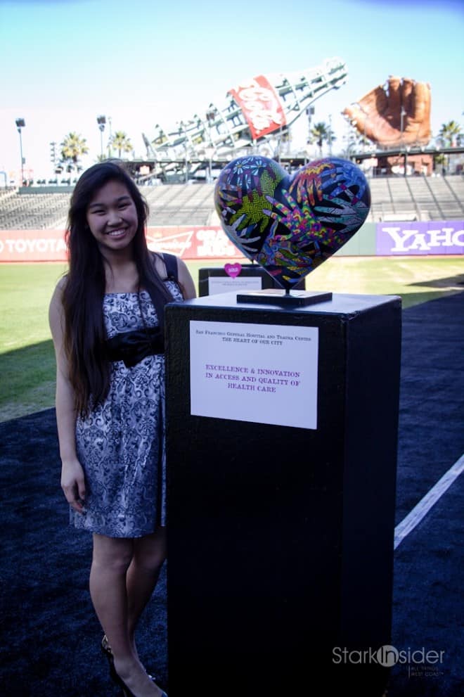 Lori Chinn, 15, became the youngest artist ever chosen to participate in the public art exhibition. Her work "Hands of Diversity" was one of 14 works on display at AT&T Field.