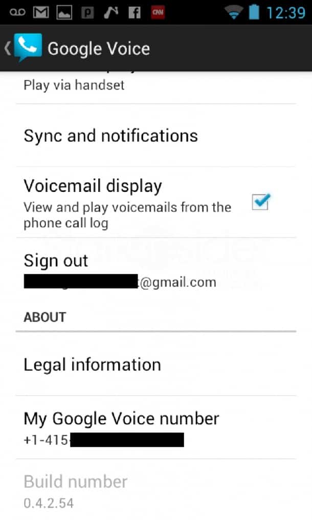 Google Voice ICS