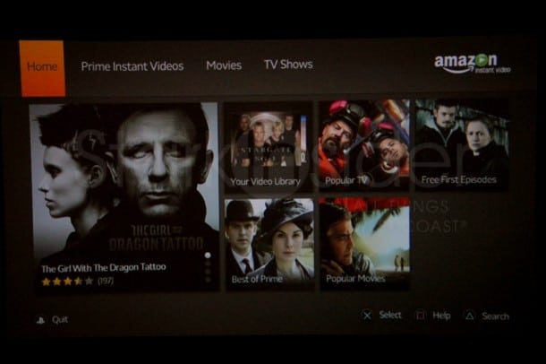 amazon prime app ps3