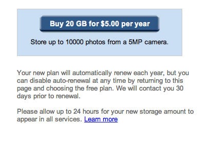 Google Storage Rates