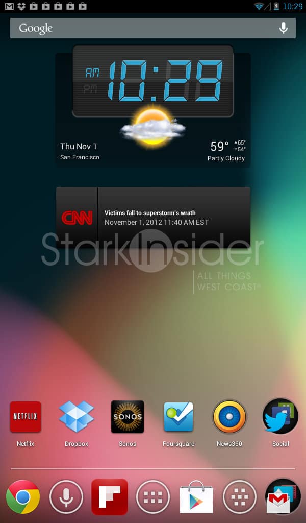 android jelly bean home screen