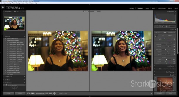 adobe lightroom before and after