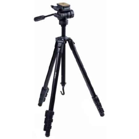 I like this tripod because it's robust, features a fluid head, and yet is still light enough to throw over my shoulder while in the field.