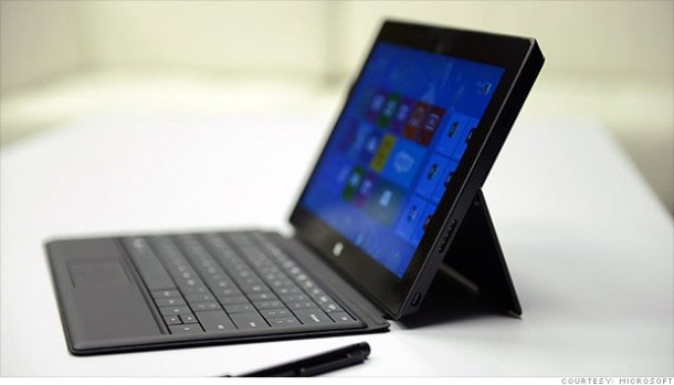 Microsoft Surface Pro: Runs fully functioning version of Windows 8 which could make the more popular than its less powered 'RT' sibling.